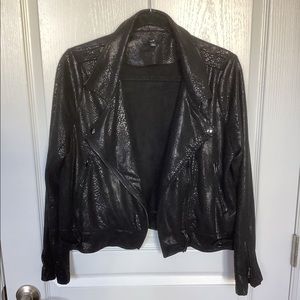 FATE Suade snake skin pattern jacket